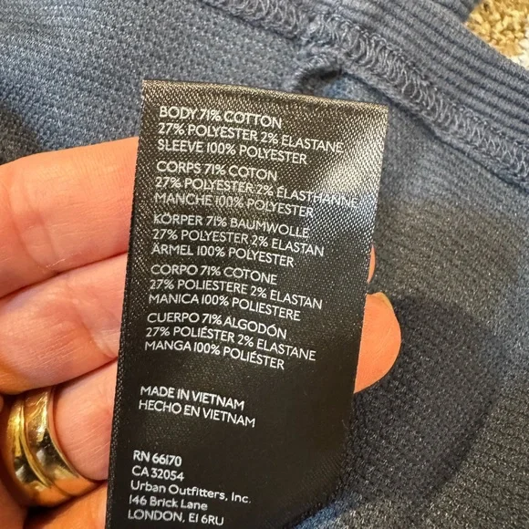 Anthropologie Maeve XL Blue Ribbed Satin Tiered Balloon Sleeve Shirt - Picture 12 of 12